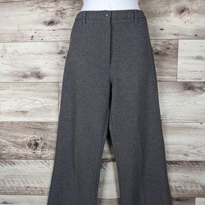 Benetton* Women's‎ Flat Front Boot Cut Pants~ Size 6 (Dark Gray)